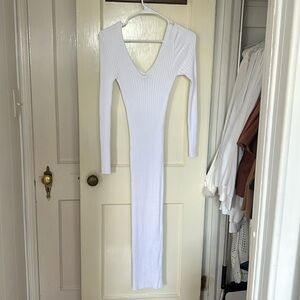 White Midi Sweater Dress